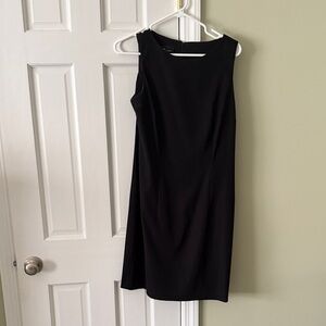AB Studio Classic Black Midi Dress